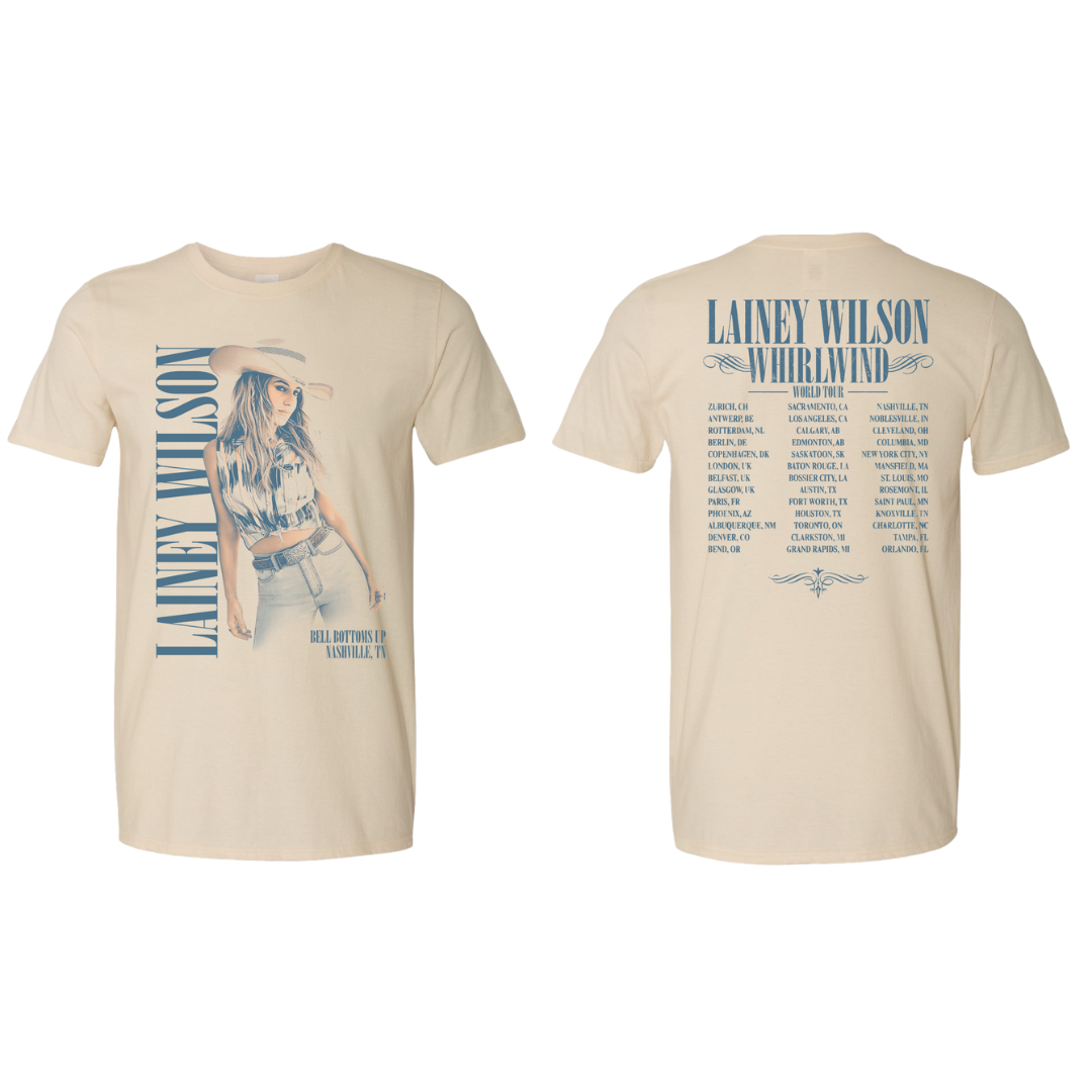 AM- Lainey Wilson Whirlwind Tour Date Tee